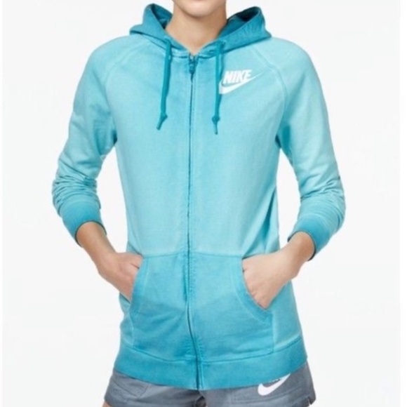 Nike Tops - NIKE // Teal Ombre Boyfriend Hoodie